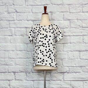 Hering White Cherry Print Top